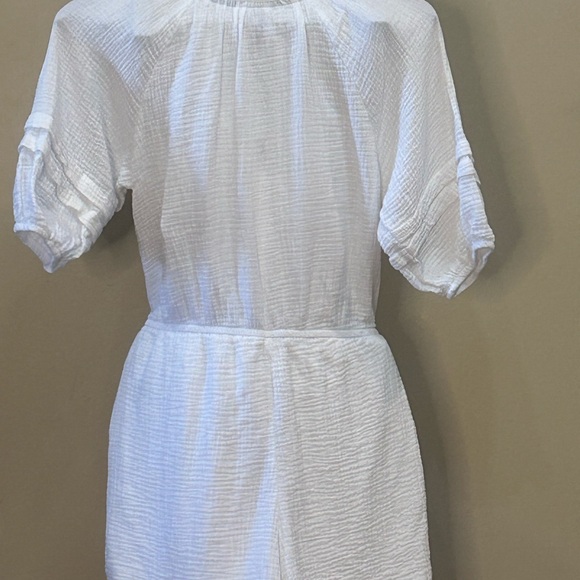 Knox Rose | Size Medium White Textured Boho Romper - Picture 7 of 10